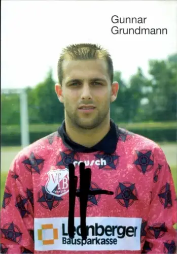 Autogrammkarte Fußballer Gunnar Grundmann, VfB Leipzig, Autogramm