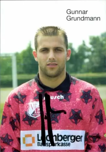 Autogrammkarte Fußballer Gunnar Grundmann, VfB Leipzig, Autogramm