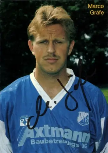 Autogrammkarte Fußballer Marco Gräfe, VfB Leipzig, Autogramm