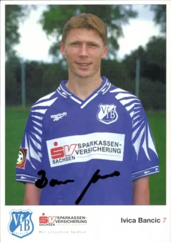 Autogrammkarte Fußballer Ivica Bancic, VfB Leipzig, Autogramm
