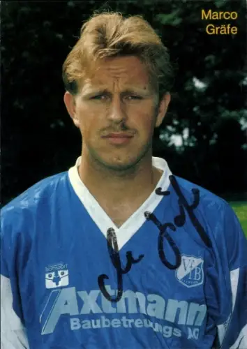 Autogrammkarte Fußballer Marco Gräfe, VfB Leipzig, Autogramm