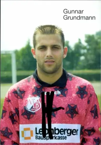 Autogrammkarte Fußballer Gunnar Grundmann, VfB Leipzig, Autogramm