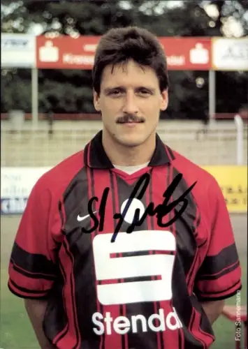 Autogrammkarte Steffen Lenz, Lok Stendal, Portrait, Autogramm