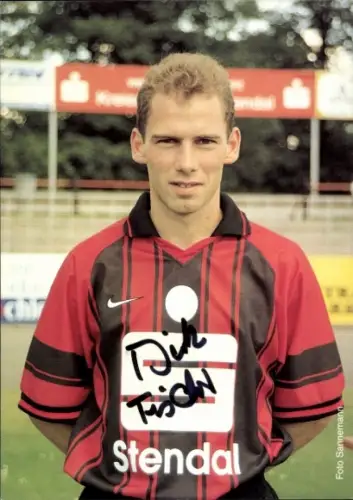 Autogrammkarte Fußballer Dirk Fischer, 1. FC Lok Stendal, Autogramm