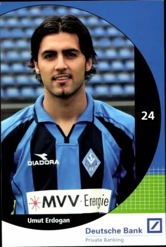 Autogrammkarte Fußballer Umut Erdogan, SV Waldhof Mannheim 07, Autogramm