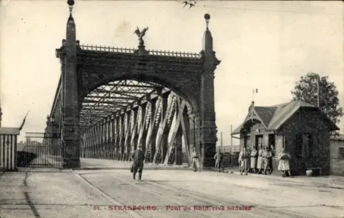 CPA Strasbourg Strasbourg Alsace Bas Rhin, Pont du Rhin