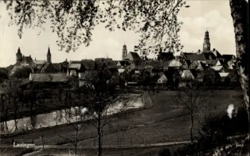 Ak Lauingen an der Donau Schwäbische Alb, Gesamtansicht
