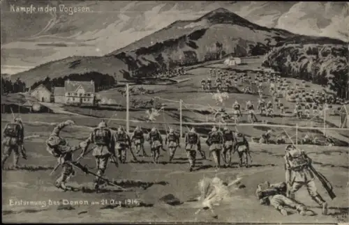 Ak Le Donon Hohe Donne Elsass Bas Rhin, Kämpfe in den Vogesen, Erstürmung 21. August 1914