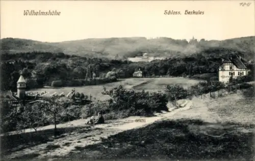 Ak Bad Wilhelmshöhe Kassel in Hessen,  Schloss, Herkules, Landschaft, 
