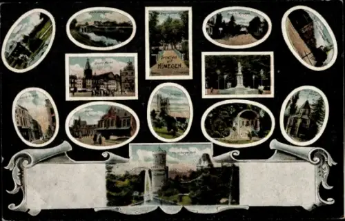 Ak Nijmegen Gelderland, nansicht von  verschiedene Sehenswürdigkeiten, farbige Bilder