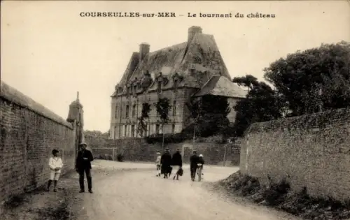 CPA Courseulles-sur-Mer Calvados, Tournant du Chateau