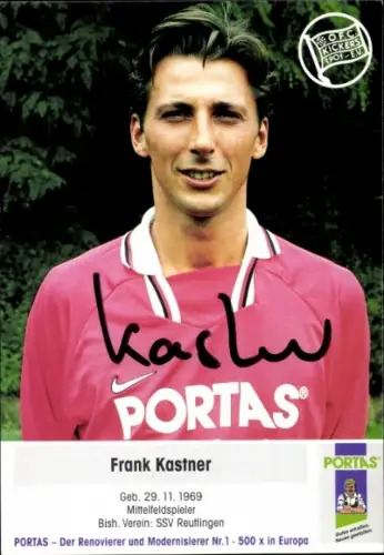 Autogrammkarte Fußballer Frank Kastner, Kickers Offenbach, Autogramm