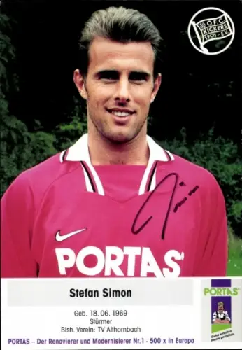 Autogrammkarte Fußballer Stefan Simon, Kickers Offenbach, Autogramm