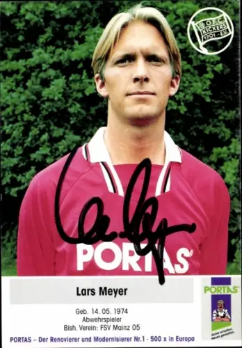 Autogrammkarte Fußballer Lars Meyer, Kickers Offenbach, Autogramm