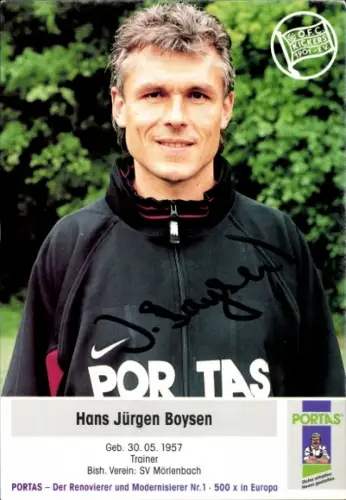 Autogrammkarte Trainer Hans Jürgen Boysen, Kickers Offenbach, Autogramm