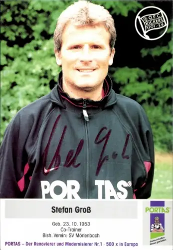 Autogrammkarte Co Trainer Stefan Groß, Kickers Offenbach, Autogramm