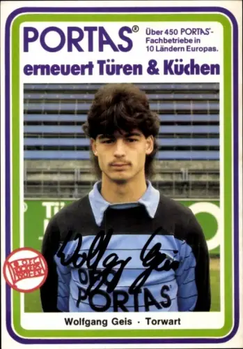 Autogrammkarte Fußballer Wolfgang Geis, Kickers Offenbach, Autogramm