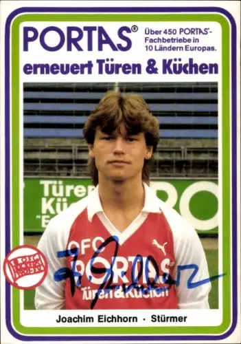 Autogrammkarte Fußballer Joachim Eichhorn, Kickers Offenbach, Autogramm