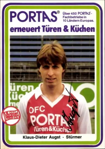 Autogrammkarte Fußballer Klaus Dieter Augst, Kickers Offenbach, Autogramm