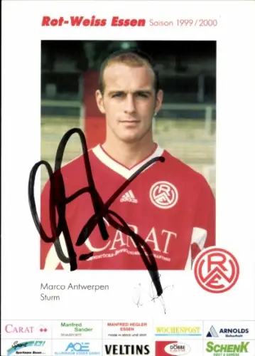 Autogrammkarte Fußballer Marco Antwerpen, Rot Weiss Essen, Autogramm