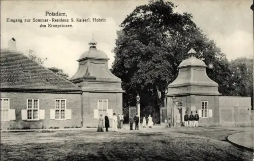 Ak Potsdam in Brandenburg, Sommerresidenz des Kronprinzen, Eingang