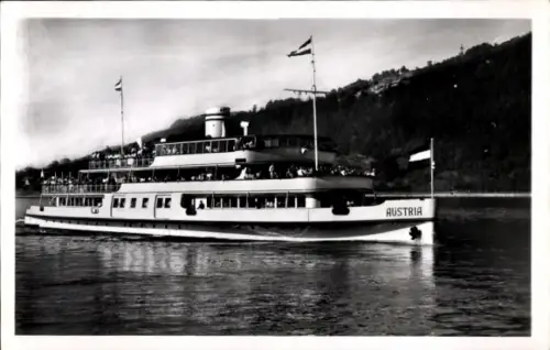Ak Bregenz am Bodensee, Motorschiff Austria