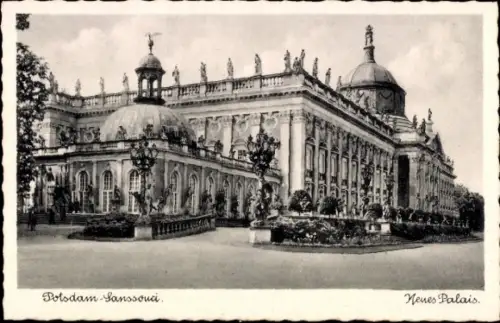 Ak Potsdam Sanssouci, Potsdam-Sanssouci, Neues Palais,  Architektur