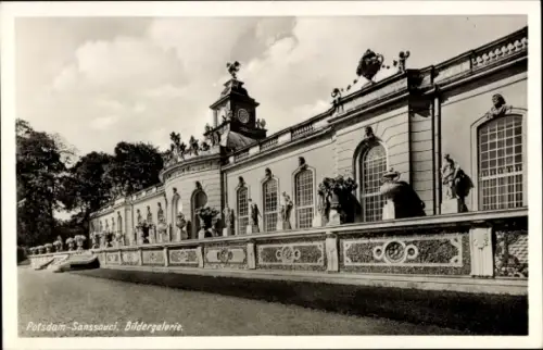Ak Potsdam Sanssouci, Potsdam-Sanssouci, Bildergalerie,  Architektur