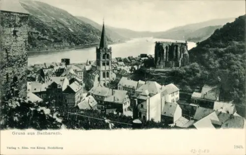 Ak Bacharach am Rhein, Gesamtansicht
