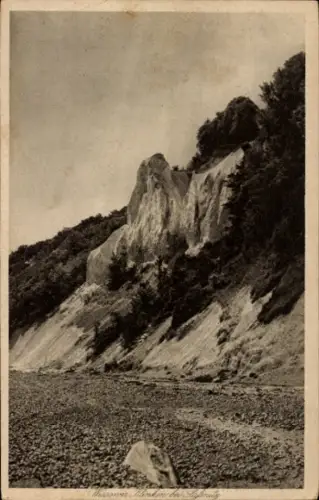 Ak Sassnitz auf Rügen, Wissower Klinken, Wissower Klinken, Klippen, Strand, Rügen