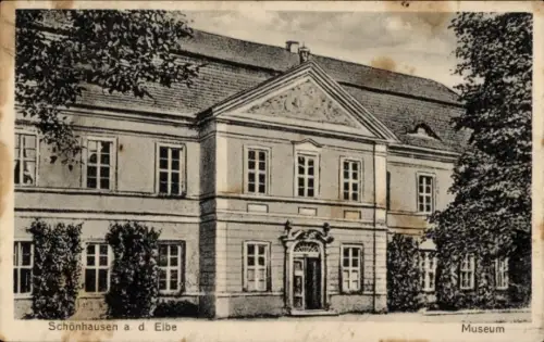 Ak Schönhausen an der Elbe, Museum in Schönhausen a. d. Elbe