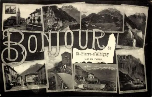 Ak Saint-Pierre-d'Albigny Savoie, Col du Frene, Teilansichten