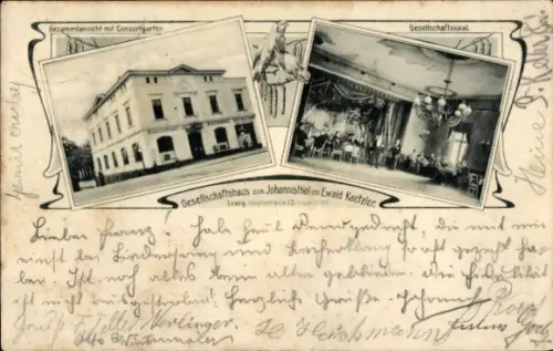 Ak Leipzig, Gesellschaftshaus zum Johannisthal, Inh. Ewald Kaetzler, Saal