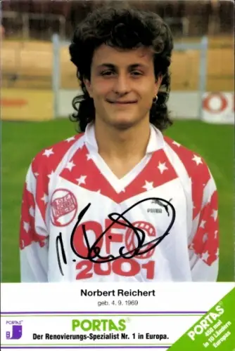 Autogrammkarte Fußballer Norbert Reichert, Kickers Offenbach, Autogramm