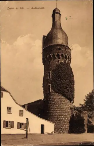 Ak Zons Dormagen am Niederrhein, Judenturm