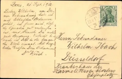 Ak Zons Dormagen am Niederrhein, Judenturm