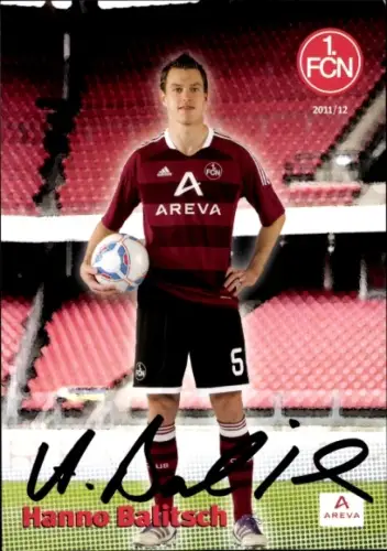 Autogrammkarte Fußballer Hanno Balitsch, 1. FC Nürnberg, Autogramm