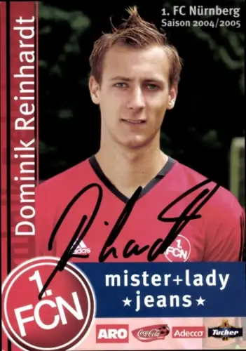 Autogrammkarte Fußballer Dominik Reinhardt, 1. FC Nürnberg, Autogramm