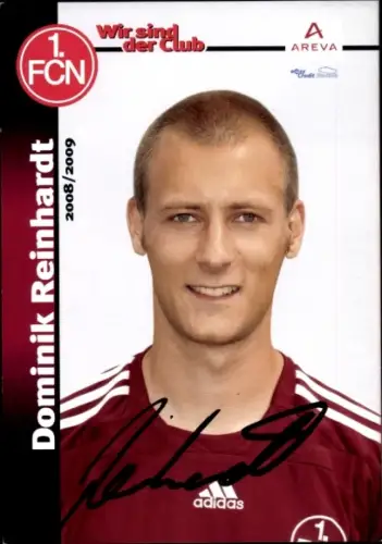 Autogrammkarte Fußballer Dominik Reinhardt, 1. FC Nürnberg, Autogramm