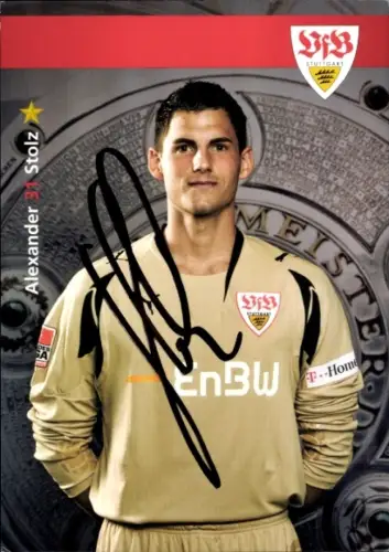 Autogrammkarte Fußballer Alexander Stolz, VfB Stuttgart, Autogramm