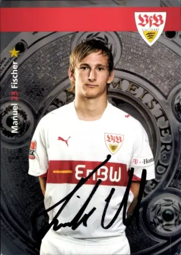 Autogrammkarte Fußballer Manuel Fischer, VfB Stuttgart, Autogramm