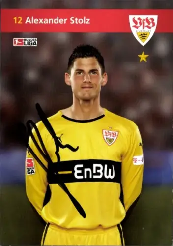 Autogrammkarte Fußballer Alexander Stolz, VfB Stuttgart, Autogramm