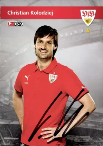 Autogrammkarte Konditions- und Reha Trainer Christian Kolodziej, VfB Stuttgart, Autogramm