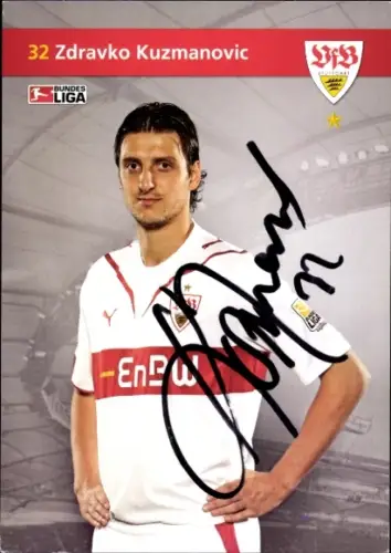 Autogrammkarte Fußballer Zdravko Kuzmanovic, VfB Stuttgart, Autogramm