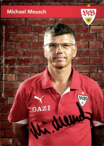 Autogrammkarte Zeugwart Michael Meusch, VfB Stuttgart, Autogramm