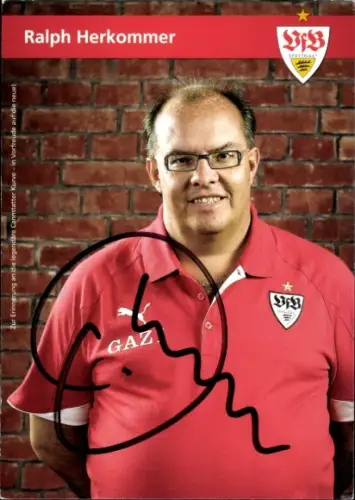 Autogrammkarte Teambetreuer Ralph Herkommer, VfB Stuttgart, Autogramm