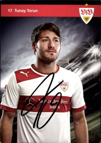 Autogrammkarte Fußballer Tunay Torun, VfB Stuttgart, Autogramm