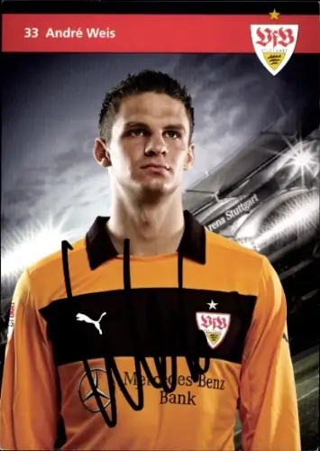 Autogrammkarte Fußballer André Weis, VfB Stuttgart, Autogramm