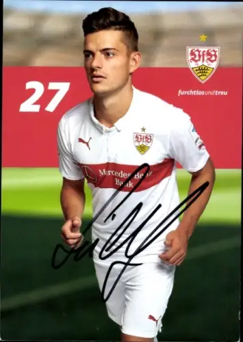 Autogrammkarte Fußballer Tim Leibold, VfB Stuttgart, Autogramm
