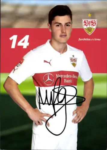 Autogrammkarte Fußballer Marco Rojas, VfB Stuttgart, Autogramm